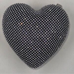 Heart-Shaped Rhinestone Clutch